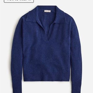 NWT JCrew Collared V-neck Sweater in Supersoft yarn
